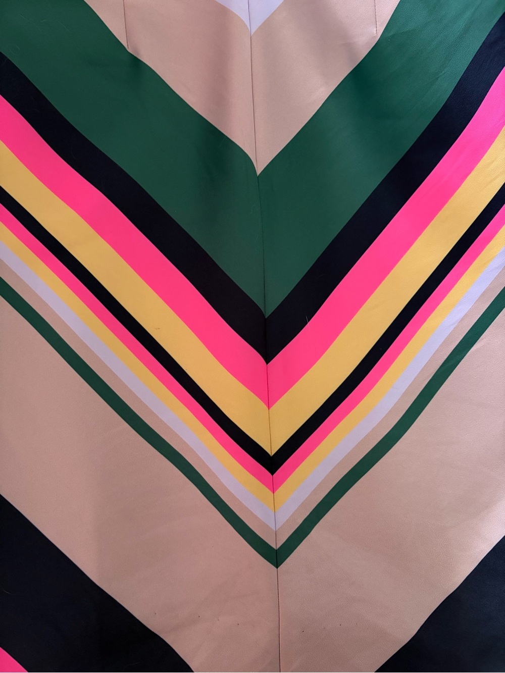 J. Crew Chevron-Stripe Dress in Pink, Green, Yellow & Tan - Picture 2 of 5